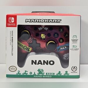 PowerA Wired Nano Controller for Nintendo Switch - Mario Kart: Racer Red, New!